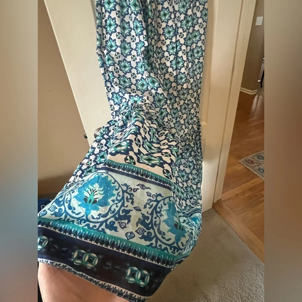 Lucky Brand Floral Maxi Dress with Ruffle Straps Women’s Size Small - Picture 10 of 16